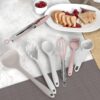 Black Silicone Cooking Utensils Set - 446°F Heat Resistant Kitchen Utensils,Turner Tongs,Spatula,Spoon,Brush,Whisk,Kitchen Utensil Gadgets Tools Set for Nonstick Cookware,Dishwasher Safe (BPA Free)