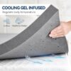 2 Inch Gel Memory Foam Mattress Topper Ventilated Soft Mattress Pad, Bed Topper, CertiPUR-US Certified, Twin Size, Purple