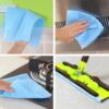 Disposable Cleaning Towels,Reusable Cleaning Cloths Dish Paper Towels,3 Rolls 150 Sheets Disposable Cleaning Cloths All Purpose Dish Cloths Non Woven Blue Cloths Wash Free