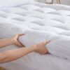 Extra Thick Mattress Topper, Cooling Mattress Pad Cover, Organic Cotton Pillow Top Protector with 8-21 Inch Deep Pocket, Twin Size