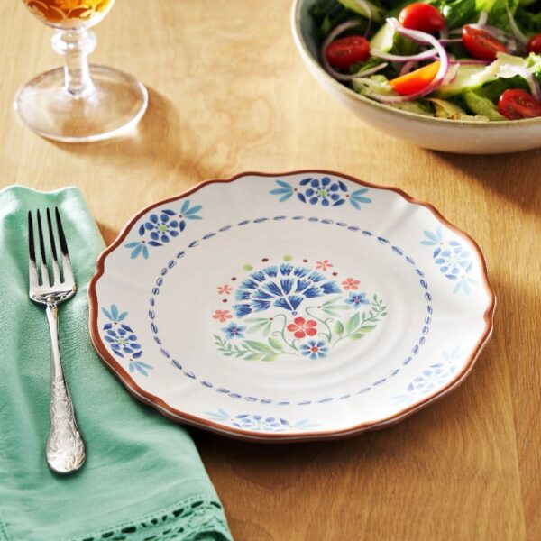 The Pioneer Woman Hattie 12-Piece Bamboo Melamine Dinnerware Set, Multicolor