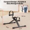 Mini Under Desk Bike Pedal Exerciser, Portable Folding Pedal Exerciser with Adjustable Resistance, Under Desk Bicycle Peddler for Arm and Leg Workout with LCD Monitor & Calorie Tracker