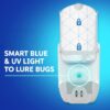 Flying Insect Indoor Fly Trap: Easy, Mess-Free Solution - Light Trap Catches & Kills House Flies, Fruit Flies, Gnats, & More (1 Plug in Device & 1 Refill Cartridge)