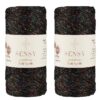 5 Skeins of Sensy Premium 2mm 251 Yards Polyester Rope 100% Polypropylene Cord Macrame Cord 2mm Crochet Bag Cord Macrame Rope Crochet Thread Gift for Knitter (Latte)