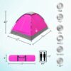 2-Person Dome Tent- Rain Fly & Carry Bag- Easy Set Up-Great for Camping Backpacking Hiking & Outdoor Music Festivals by Wakeman Outdoors (Orange)