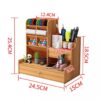 Wooden Pen Pencil Storage Holder Organizer Office Study Desk Tidy Caserack Shelf