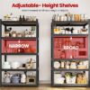 5-Tier Metal Boltless & Adjustable Storage Rack, Blue