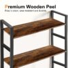 3 Tier Bookshelf, Industrial Small Bookcase Storage Organizer for Living Room, Bedroom