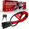 Universal Steering Wheel Steel Wire Lock – Heavy-Duty Anti-Theft Car Lock, 5mm Thick & Durable Security Device for Cars, SUVs, and Trucks, Easy to Use with High-Strength Steel Cable