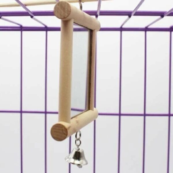 Pet kare - Small and medium-sized parrot toy bird bell birdcage standing mirror stand bar