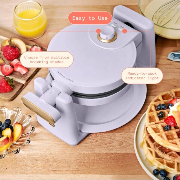 Rotating Belgian Waffle Maker, White Icing by Drew Barrymore