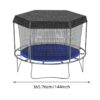 Trampoline With Integrated Shade Cover - Durable TPE Jump Mat And Safety Enclosure Net, Weather-Resistant Frame For All-Season Fun