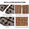 12'' x 12'' Fir Wood Flooring Tiles 11sq ft Coverage Area, 11 Pieces, Brown