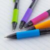 BAZIC Optima 5-Color Oil Gel Fuse Tech Ink Retractable Pen, 0.7 mm, (5/Pack), 12-Pack