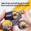 Steering Wheel Lock - Heavy Duty Antitheft Device and Car Security Lock with Adjustable Locking and 2 Keys -for Auto/SUV/Van/Truck