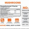 Mushroom Brain Supplement Nootropic with Lions Mane, Reishi, Cordyceps for Energy & Focus, Genius Mushrooms by
