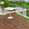 12'' x 12'' Fir Wood Flooring Tiles 11sq ft Coverage Area, 11 Pieces, Brown