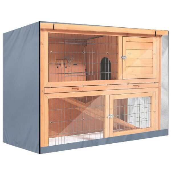 4FT Rabbit Hutch Cover Double Decker Pet Bunny Cage Waterproof Dustcover Outdoor Garden Patio