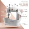 Virtu 122 PC Mini Portable Sewing Machine for Beginner Kids and Adults, Ballet Pink
