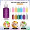 36 Pack Glitter Glue Pens Bulk Glitter Bottles Set 20 Ml/0.67 oz Neon Metallic Non Toxic Rainbow Glue Stick Set for Craft Scrapbooking DIY Art Decorating Supplies (Classic Color)