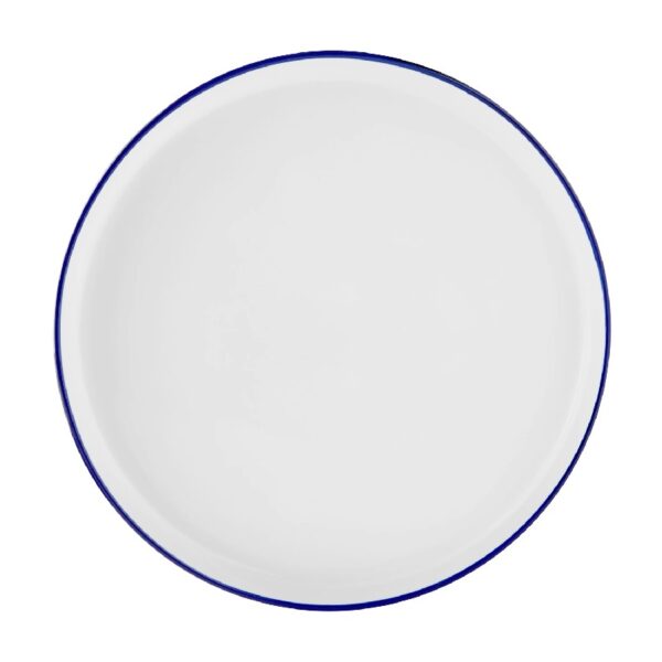 12-Piece Blue Rim Stoneware Dinnerware Set