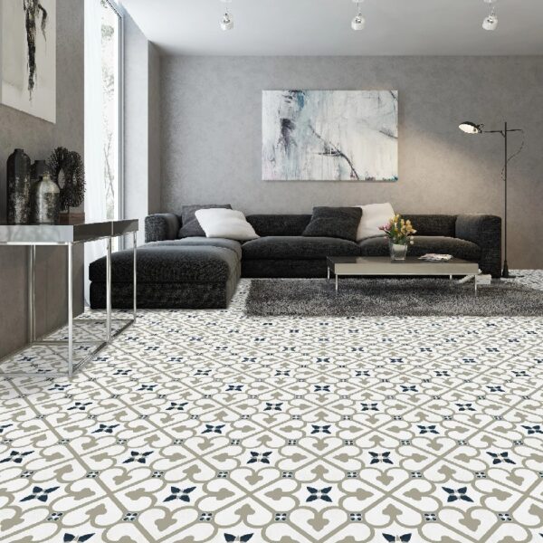 Retro Self Adhesive Vinyl Floor Tile - 20 Tiles/20 Sq. ft., 12 x 12, Slate Flooring Materials
