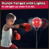 Punching Bag with Boxing Gloves Boxing Bag for Kids Boxing Toy with Adjustable Stand for Boys and Girls Color Black and Red
