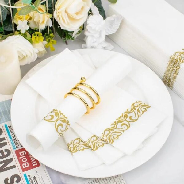 100 Disposable Guest Towels Soft and Absorbent Linen-Feel Paper Hand Towels