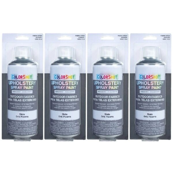 Tulip Colorshot Outdoor Fabric Upholstery Spray Slate Gray 4 Pack