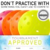 Outdoor Pickleballs - USAPA - Regulation Size - Optic Yellow - 6 Pack - 0.92oz