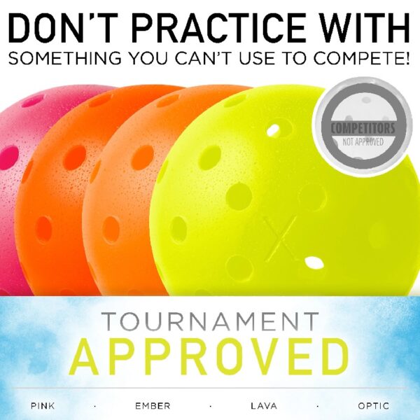 Outdoor Pickleballs - USAPA - Regulation Size - Optic Yellow - 6 Pack - 0.92oz