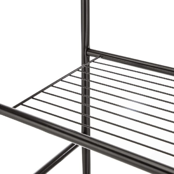 3-Shelf over the Toilet Steel Wall Mount Storage Shelf Unit, Black, Holds up to 30 lb Capacity