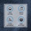 Supersoft 100% Cotton 8-Piece Fade Resistant Towel Set, Blue Cove