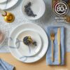 Blue Ribbons 12-Piece Glass Dinnerware Set (Service for 4)