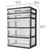 5 Drawer Wide Tower Black