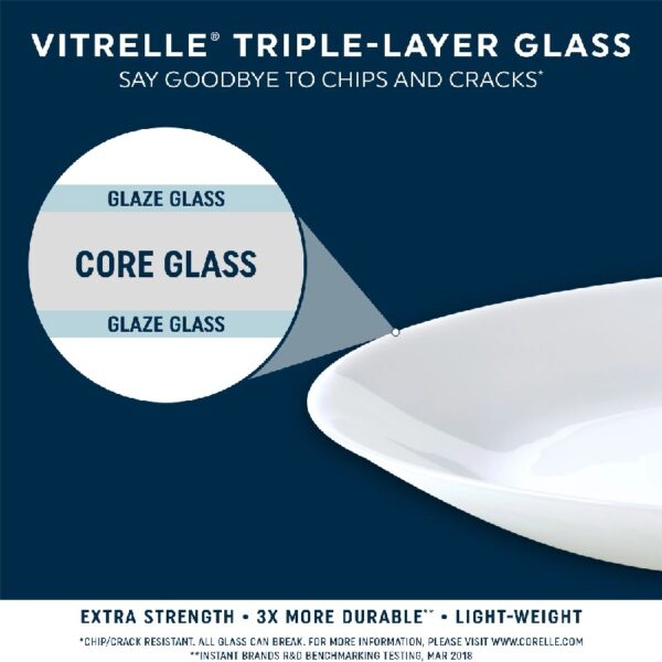 Blue Ribbons 12-Piece Glass Dinnerware Set (Service for 4)