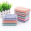 6 Pcs Kitchen Cleaning Towel Great Water Absorption Capacity Plaid Print Thickened Kitchen Dish Towel Dish Drying Cloth Furniture Wiping Pads