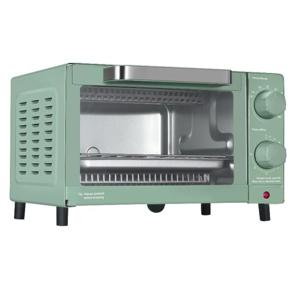 4 Slice Countertop Toaster Oven with 3 Settings, includes Baking Rack and Pan, Black, New