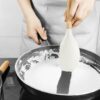 oannao Silicone Cooking Utensils Set - 446°F Heat Resistant Silicone Kitchen Utensils for Cooking,Kitchen Utensil Spatula Set w Wooden Handles,Holder, BPA FREE Gadgets for Non-Stick Cookware (Khaki)