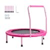 36-Inch Children's Trampoline, Indoor and Outdoor 3FT Compact Trampoline, Collapsible Trampoline with Support Bar, Bouncing Trampoline for Youngsters, Ideal 3+ Year Old Kids' Birthday Present