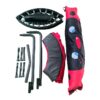 Assembled children's trampoline happy expression outdoor and indoor dual-use ladybug black and red foldable iron tube for kids age 3 - 7