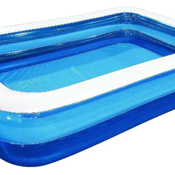 Giant Inflatable Kiddie Pool - Family and Kids Inflatable Rectangular Pool - 10 Feet Long (120 X 72 X 20)