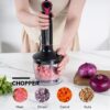 Immersion Blender, 20-Speed 1000W 5-in-1 Immersion Hand Blender, Stick Blender with Turbo Mode, Baby Food Processor with Chopper, Blender for Kitchen with 600ml Beaker (Black)