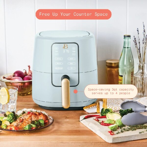 3 Qt Air Fryer with TurboCrisp Technology, White Icing by Drew Barrymore