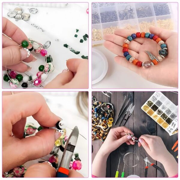 Kabuer Jewelry Making Kit for Adults, Tools, Charms, Wires, Findings, and More, All-Inclusive