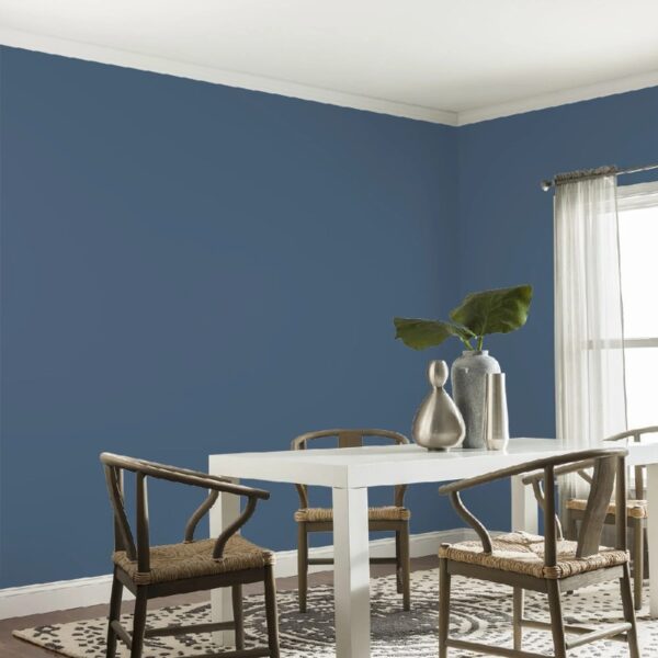 Spred Grab-N-Go Blue Fjord / Blue Eggshell Interior Paint with Primer, 1 Gallon