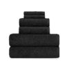 Gardens PowerLoft AIRRICH® Cotton 6-Piece Towel Set, Rich Black
