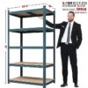 5-Tier Metal Boltless & Adjustable Storage Rack, Blue
