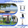 Outdoor Swing, Hanging Swing Bench Chair, 40 Inches Saucer Tree Swing for Kids and Adults-Navy
