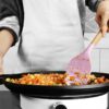 oannao Silicone Cooking Utensils Set - 446°F Heat Resistant Silicone Kitchen Utensils for Cooking,Kitchen Utensil Spatula Set w Wooden Handles,Holder, BPA FREE Gadgets for Non-Stick Cookware (Khaki)